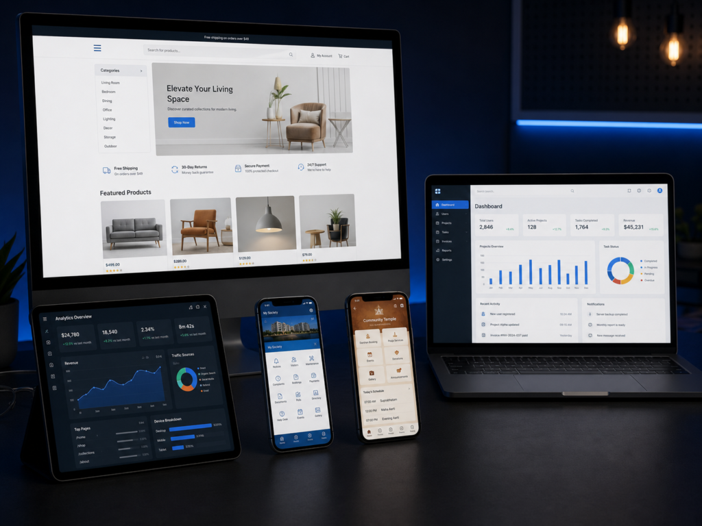 Web and mobile application projects developed by KDP Infusion