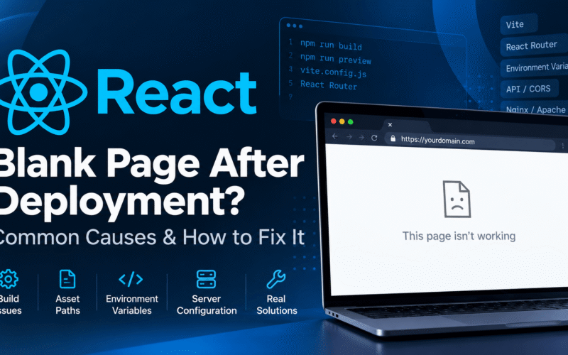 React blank page after deployment troubleshooting guide