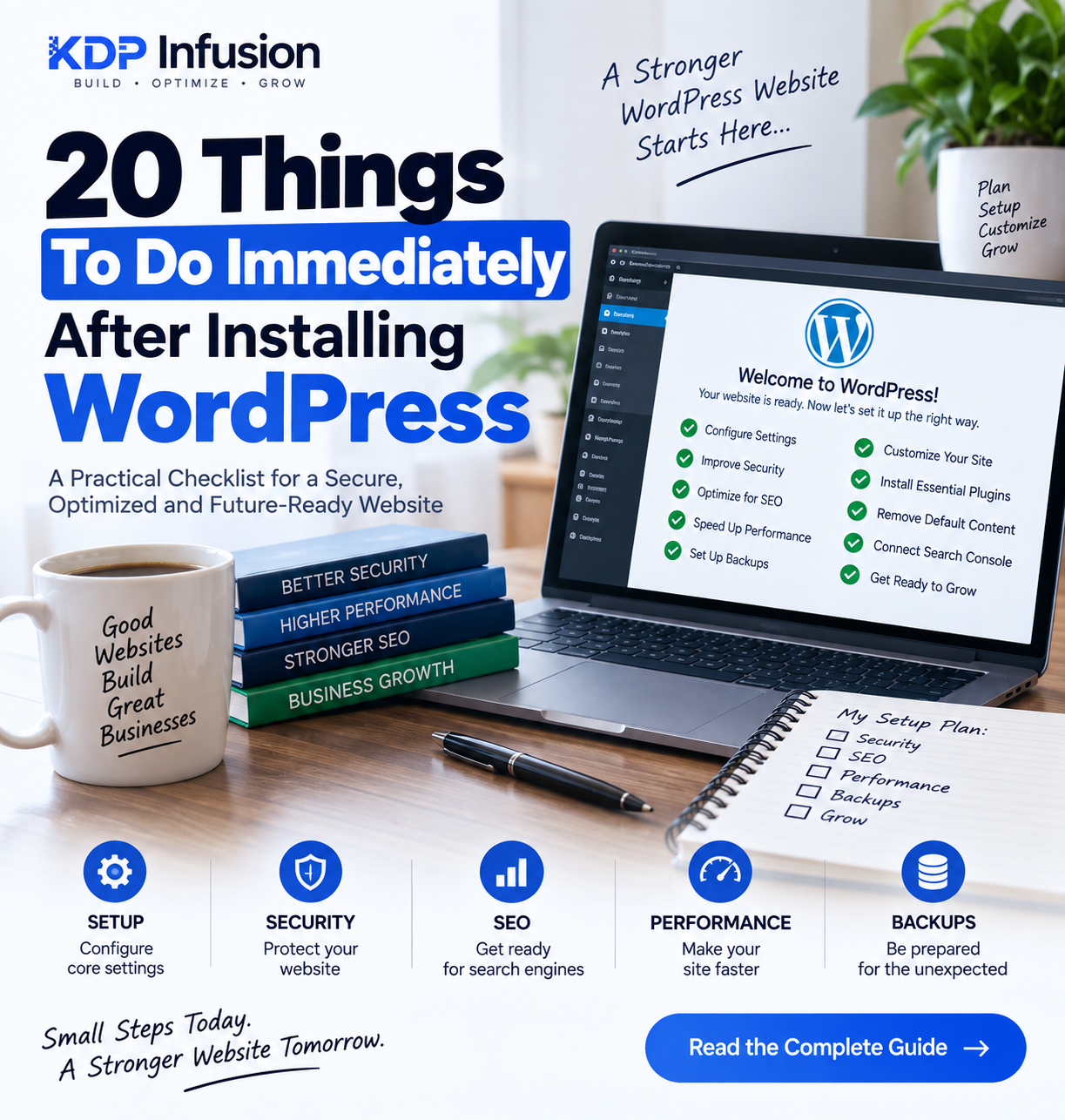 20 things to do immediately after installing WordPress