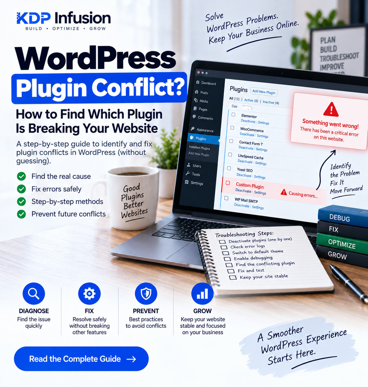 WordPress plugin conflict troubleshooting guide